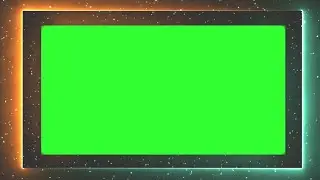 NEON Border Animation green screen frame effect hd video | No copyright