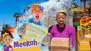 Water Park Treasure Hunt With Blippi and Meekah | Educational Videos for Kids | Kids TV