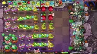 Plants vs. Zombies Garden Warfare - Gatling pea & Cabbage Vs All 99999 ZOMBIES SURVIVAL  DAY ENDLESS