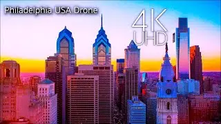 Philadelphia in 4K UHD Drone at Night
