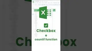 Excel Checkbox + COUNTIF function | Make attendance sheet with checkbox #short #excel #viral