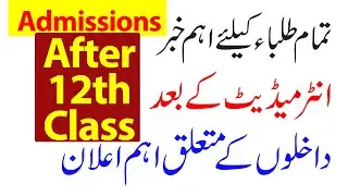 Where to Take Admission After Intermediate? BS Admissions, Various Degrees After 12th Class