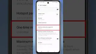 Giving your friends limited Data over Mobile Hotspot 