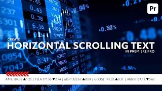Horizontal Scrolling Text Animation – Easy Premiere Pro Tutorial