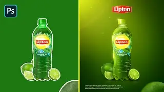 How to Design Ice Tea Social Media Banner I Photoshop Tutorial