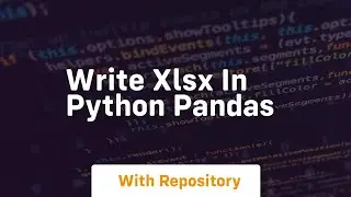 write xlsx in python pandas