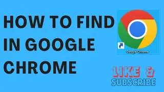 How To Find In Google Chrome