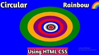 Circular rainbow using html and css 2019