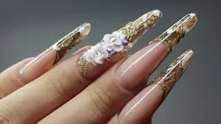 ENG CC Aquarium design Nail Correction of my nails with the change of free edge