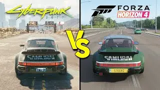 Porsche 911 Turbo | Cyberpunk 2077 vs Forza Horizon 4