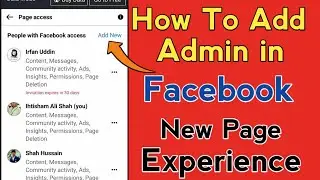 How To Add Admin in Facebook New Page experience 2022