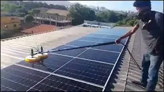Escova Giratória para Lavar Placa Solar, Direto da Fabrica, Melhor Preço do Mercado #limpezasolar