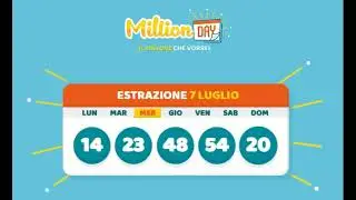 Estrazione Millionday 07-07-2021