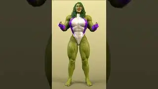 Realistic She Hulk Muscle Transformation