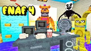 Квадратные аниматроники фнаф 4 майнкрафт || Minecraft fnaf