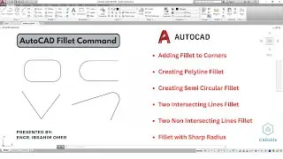 AutoCAD Fillet Command | Different Kinds of Fillets in AutoCAD | Sharp Corner Fillet AutoCAD