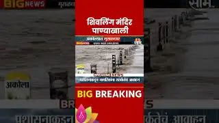 Akola Rain News : पूर्ण नदीला पूर...शिवलिंग मंदिर पाण्याखाली | Marathi News