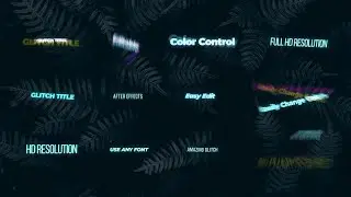 Color Shake Glitch Title After Effects Template