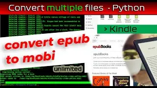 How to use Python to automate EPUB to MOBI (Kindle) conversion with Calibre | email ebooks to Kindle