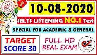 IELTS LISTENING PRACTICE TEST 2020 WITH ANSWERS | 10.08.2020 | THE IELTS LISTENING TEST