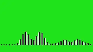 Green Screen Audio Spectrum Visualizer | Audio Spectrum Visualizer With Balck Round And White Bars