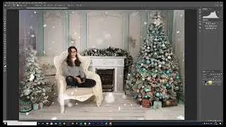 Photoshop aplicare overlayere cu zapada sedinta foto craciun