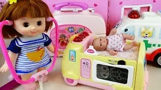 Doctor Kit and Baby doll ambulance hospital car toys play