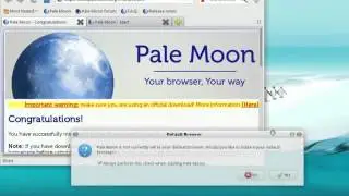 Браузер Pale Moon в системе Calculate Linux