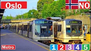 🇳🇴 OSLO METRO / T-bane Oslo 2024【4K】