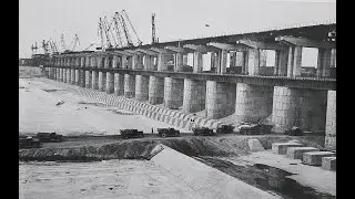 Строительство Каховской ГЭС   1955 год