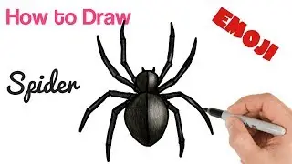 How to Draw a Spider Emoji Easy | Drawings for Halloween