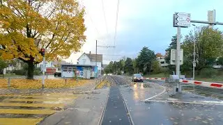 ★ 4K 🇨🇭 Schöftland - Aarau - Menziken cab ride, Switzerland [11.2023] Führerstandsmitfahrt WSB