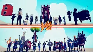 CAMERAMAN & SPEAKERMAN TEAM vs MEGA MEDIEVAL TEAM - Totally Accurate Battle Simulator | TABS