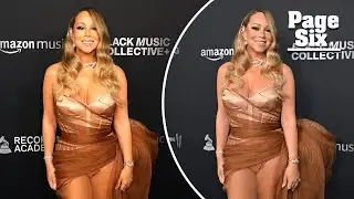 Mariah Carey goes bare in a sheer corset-style dress at Recording Academy Honors