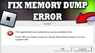 How To Fix Roblox Memory Dump Error 2024