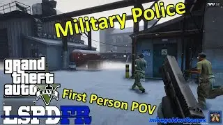 First Person Military Police Patrol in a Snow Storm GTA 5 LSPDFR Episode 168