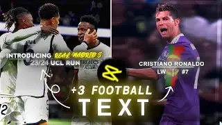 Next-Level Football Edits!🔥 Football Text Effects You NEED 🤯