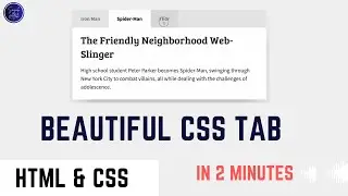 Pure CSS Tab | CSS Tabs Design | HTML CSS