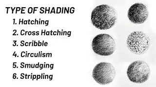 Different types of shading Techniques | Basics for all Students | 6 techniques of shading 