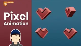 How to make a pixel-art heart animation in Blender [2.93] (+Godot animation)