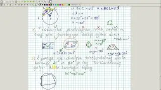 Tashqi chizilgan aylanaga misollar. Geometriya 8-sinf. 47-dars