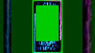 4K Trendy Full Screen (Vertical) Green Screen Template | Neon Border Frame #greenscreen #shorts