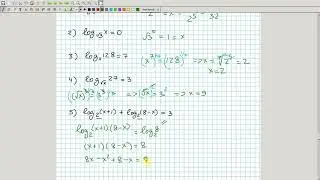 Logarifmga doir bo'lgan misollar. Logarifmik tenglama, tengsizliklarni yechish. Algebra 10. 55-dars