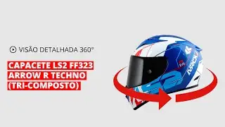 CAPACETE LS2 FF323 ARROW R TECHNO (TRI-COMPOSTO) | Visão detalhada 360°