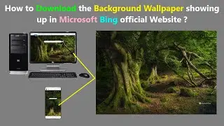 How to Download the Background Wallpaper showing up in Microsoft Bing official Website ?