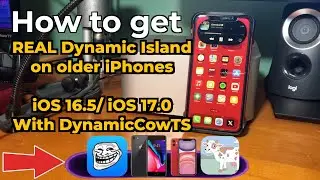 Get REAL Dynamic island for FREE on ANY iPHONE iOS 16.5/iOS 17.0 [DynamicCow TrollStore]