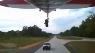 RC plane on the Interstate