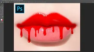 Dripping Lipstick Effect in Photoshop #Photoshop tutorial  #Geniusnow