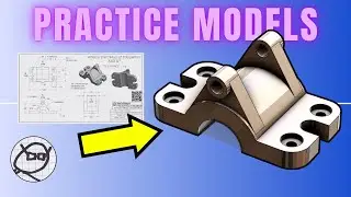 2D to 3D CAD PRACTICE MODEL-  Drawing to Model for Onshape, SolidWorks  - UPPER ALIGNMENT CLAMP