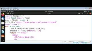 Parse News RSS Feed and show in Flask Python